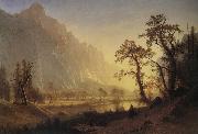 Bierstadt Albert Sunris,Yosemite Valley oil painting artist